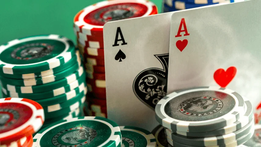 Tampilan area kasino digital HOMETOGEL dengan meja permainan