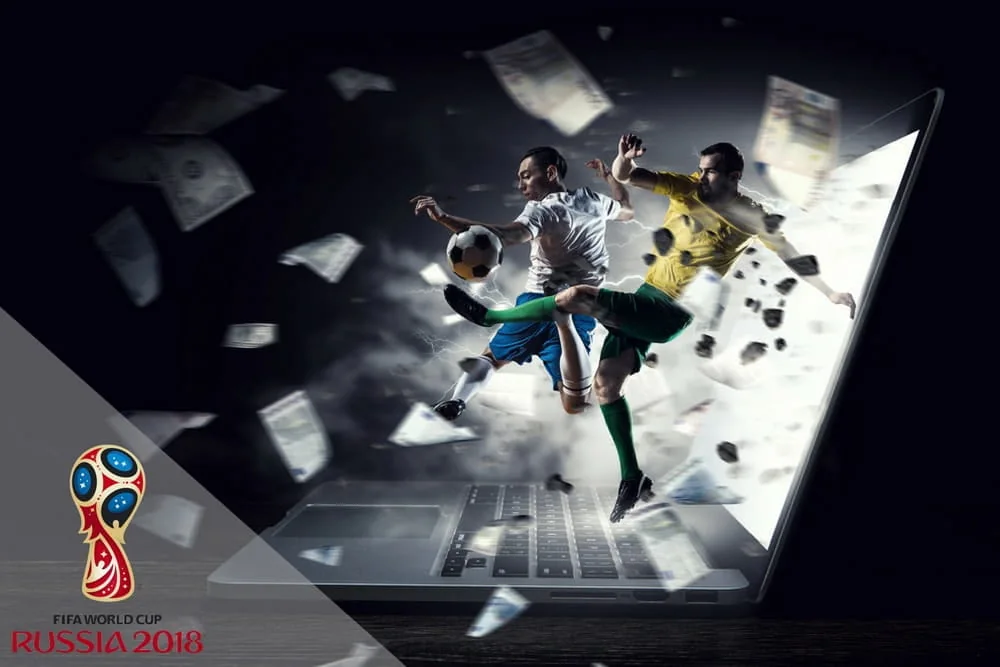 Ilustrasi pemantauan pertandingan dan market olahraga melalui perangkat mobile